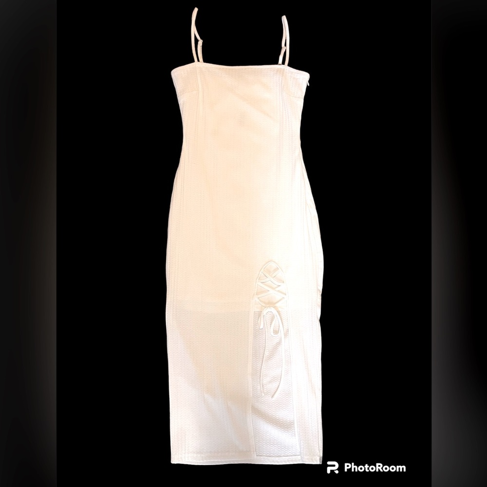 Lily WhyT white dress- size 12- square neck. Sleeveless.